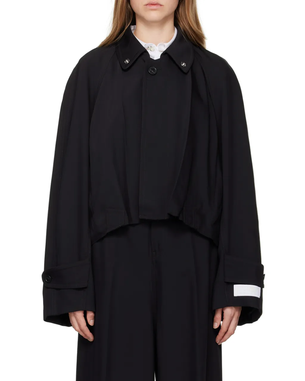 Mm6 Maison Margiela Pleated Twill Jacket
