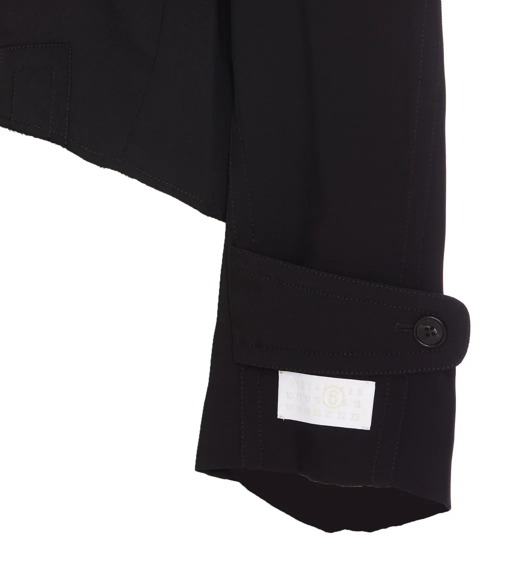 Mm6 Maison Margiela Pleated Twill Jacket