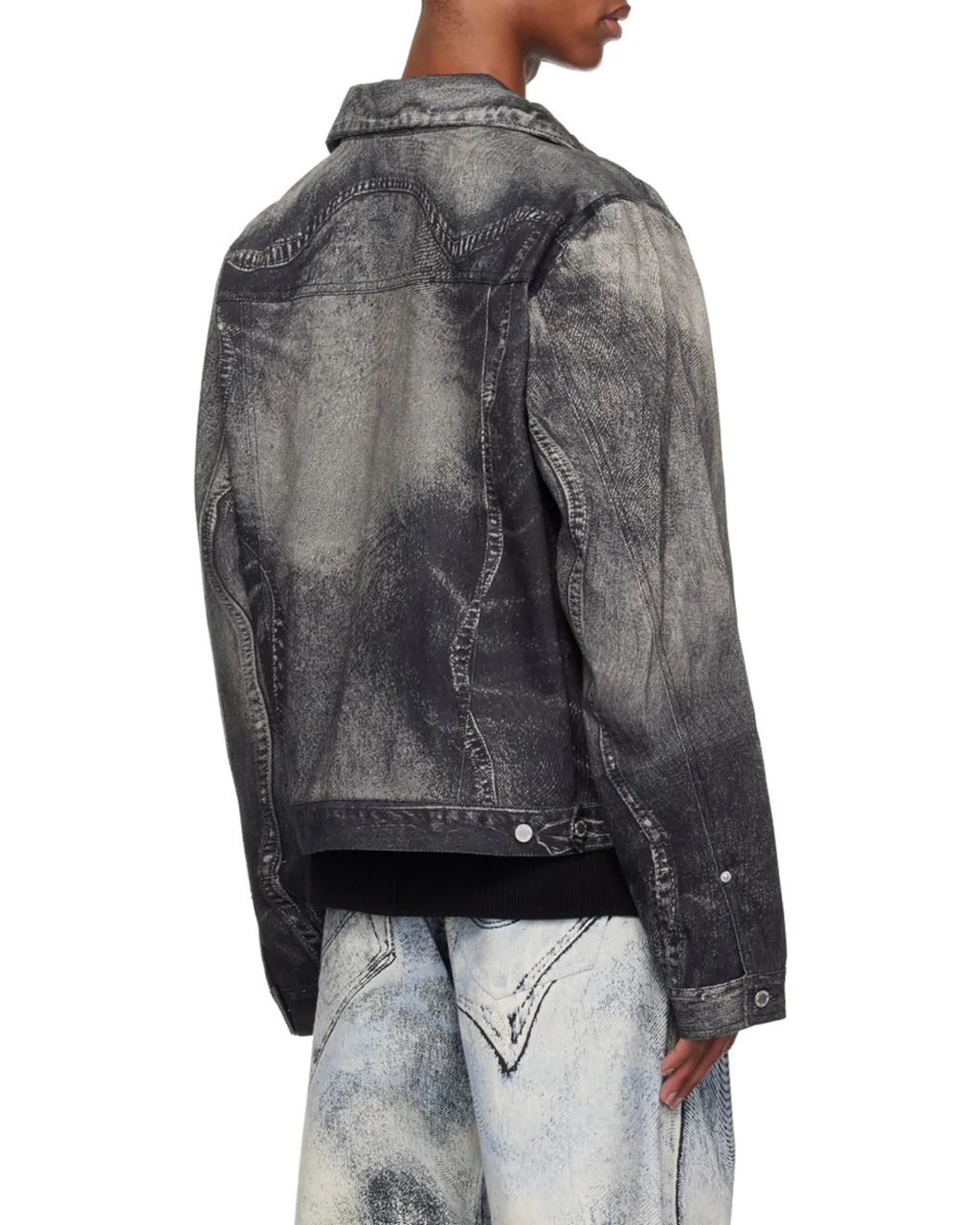 Swirl-Print Denim Jacket