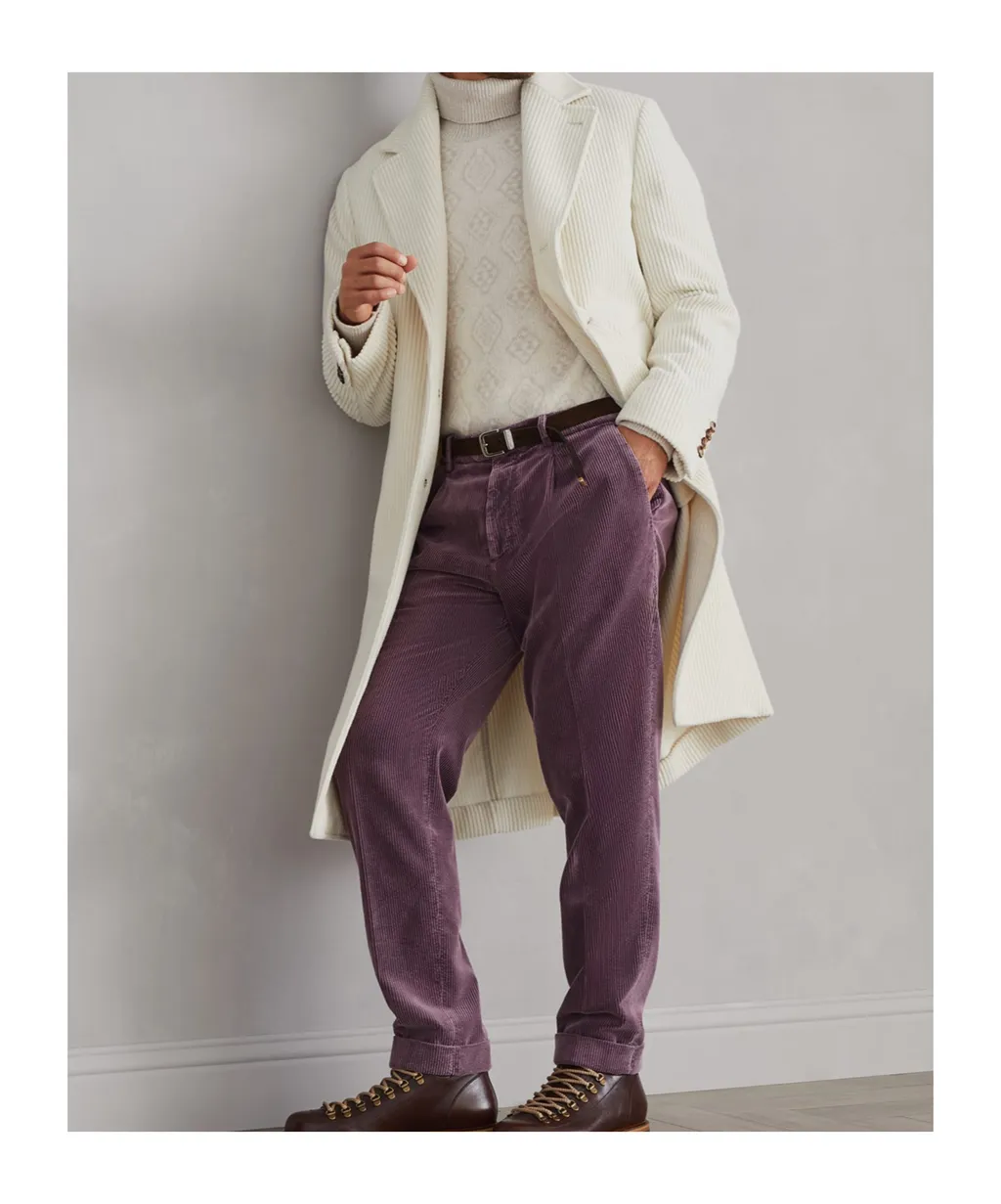 Brunello Cucinelli Long Sleeved Ribbed Coat