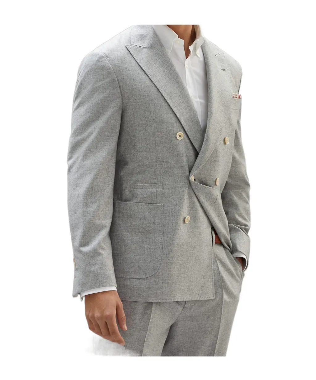 Brunello Cucinelli Double-Breasted Tailored Blazer