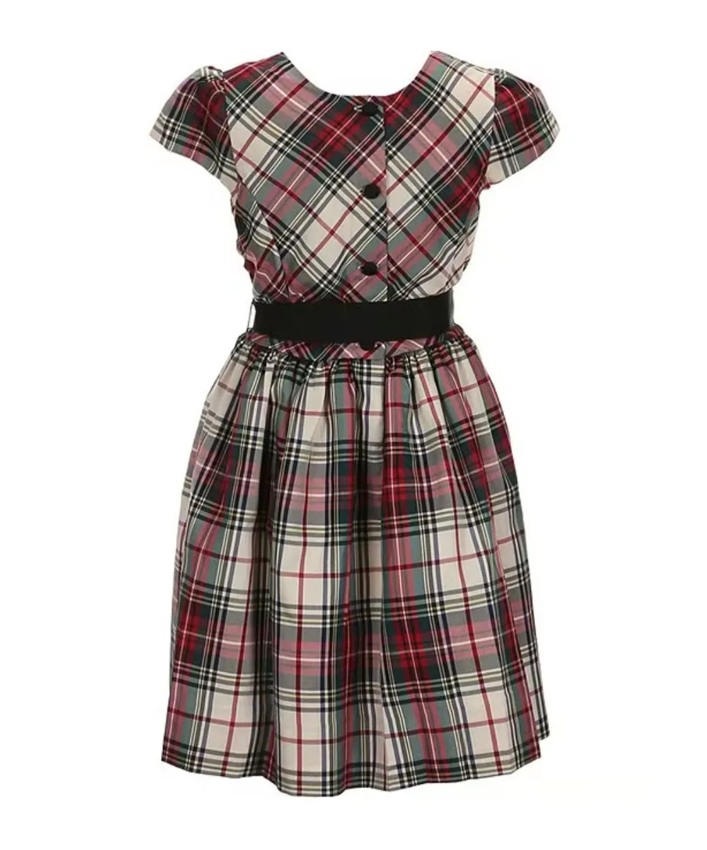 Tartan-Check Dress