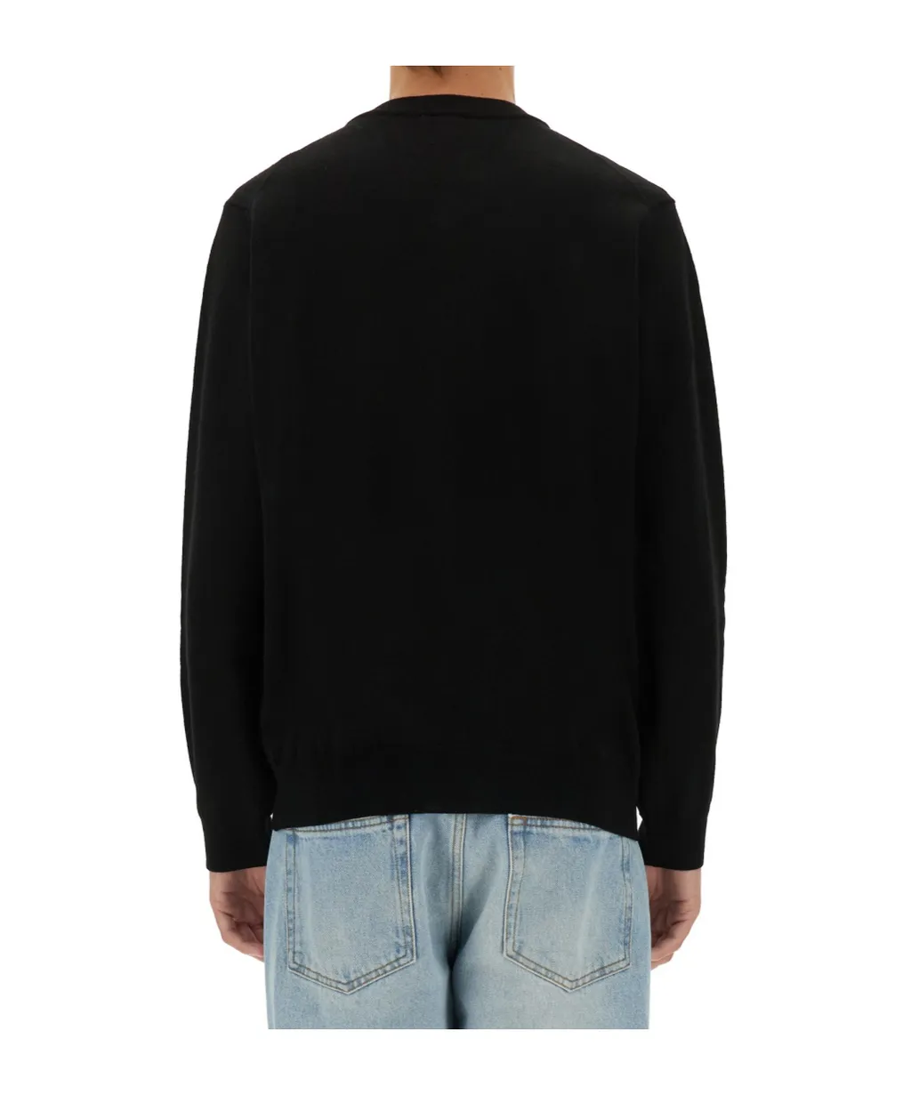 Lacoste Logo Patch V-Neck Jumper