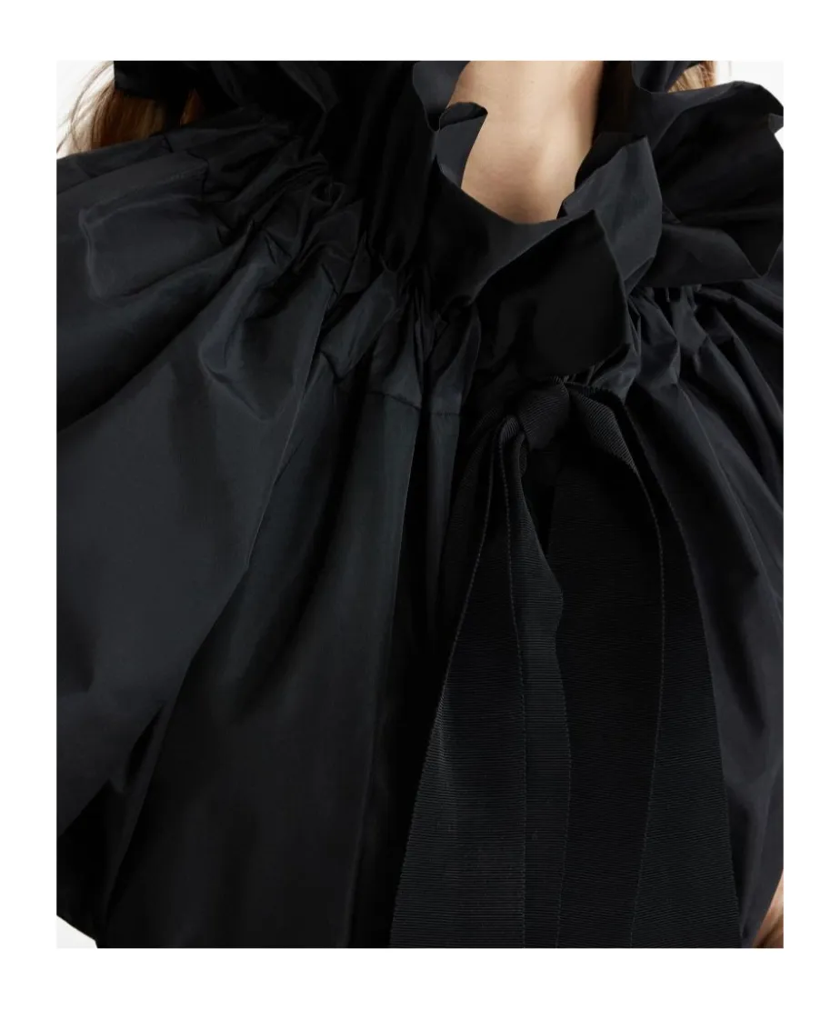 Iconic Drawstring Faille Mini Dress