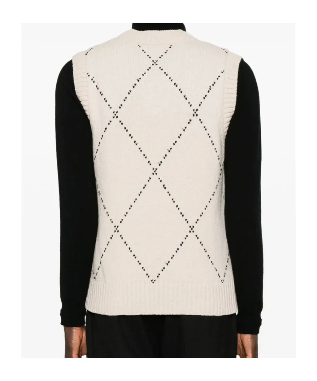 Eleventy Diamond Stitch Sleeveless Knitwear