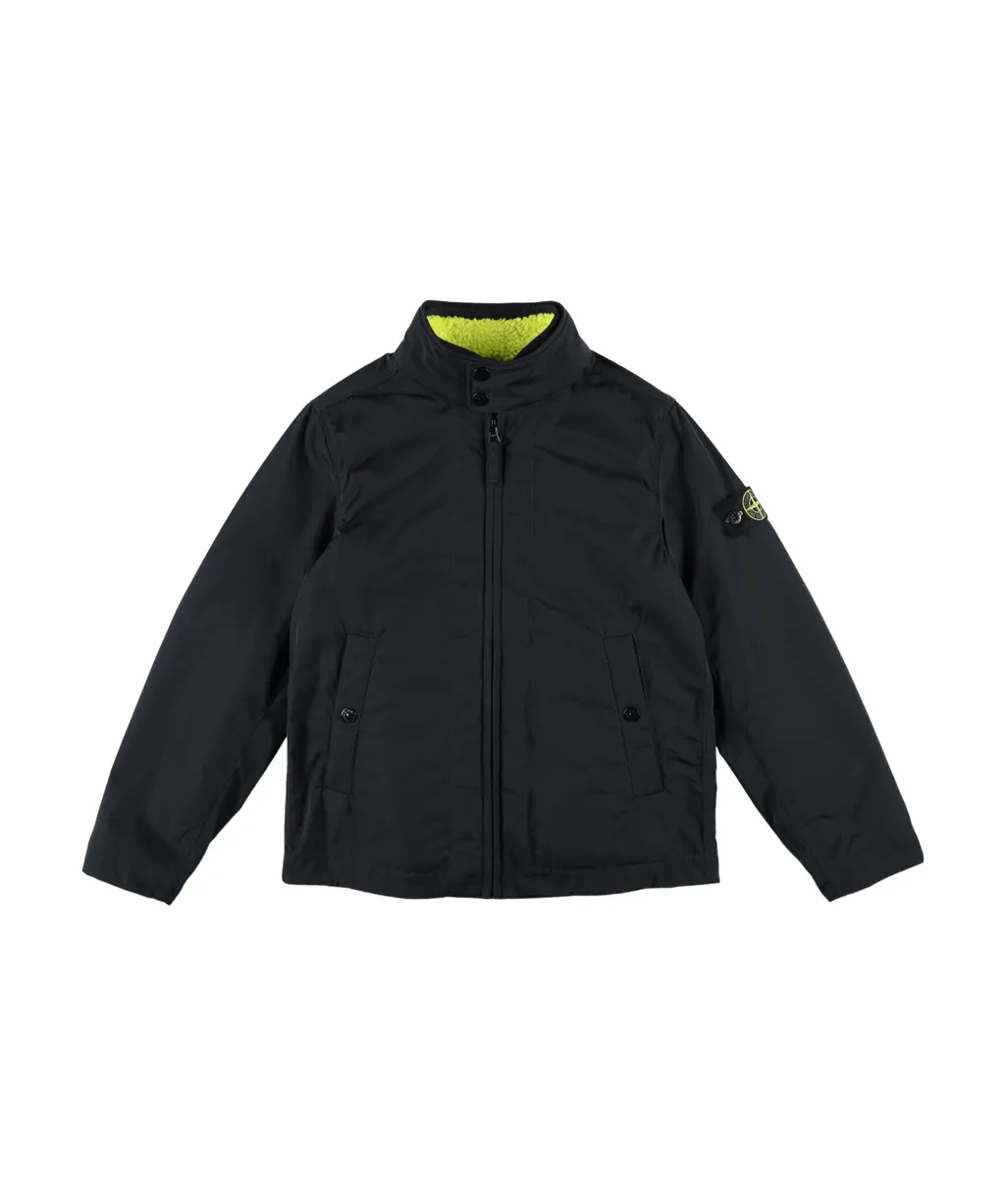 Stone Island Junior Logo Patch Zipped Fleece Jacket