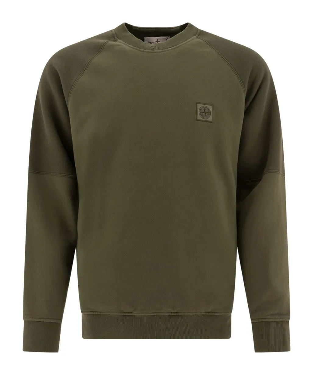 Stone Island Logo Patch Crewneck Sweatshirt