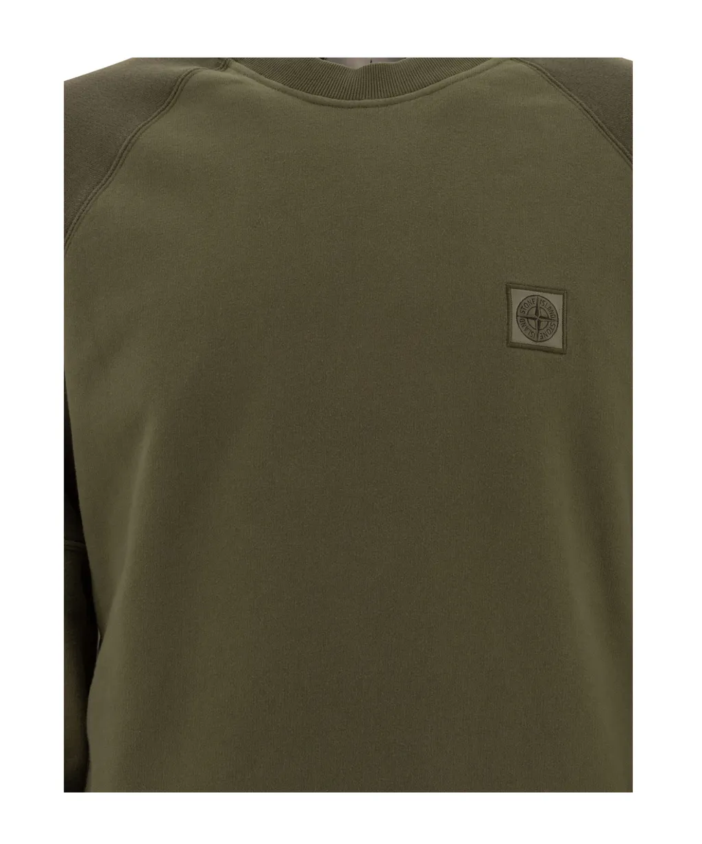 Stone Island Logo Patch Crewneck Sweatshirt