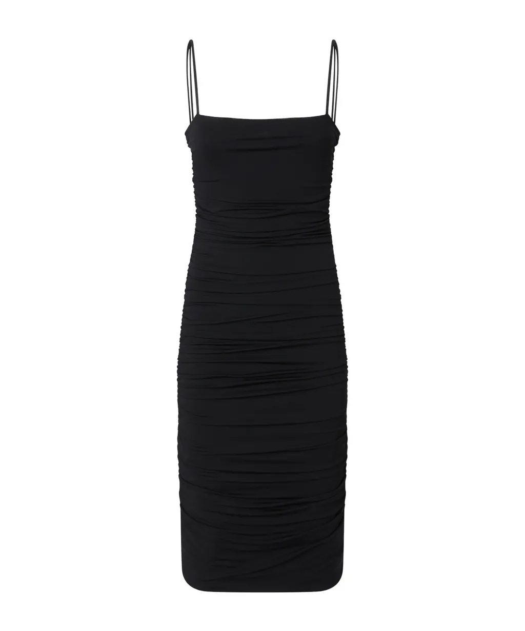 Pinko Forza Gathered Slim-Fit Midi Dress