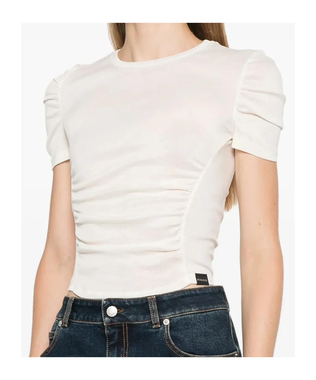 Pinko Logo Patch Round Neck T-Shirt