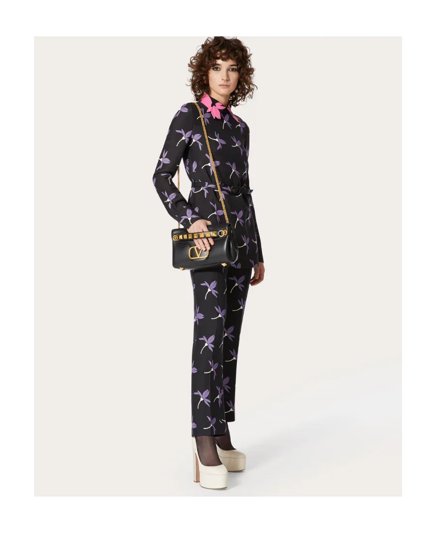 Fairy Flowers Print Belted Shirt