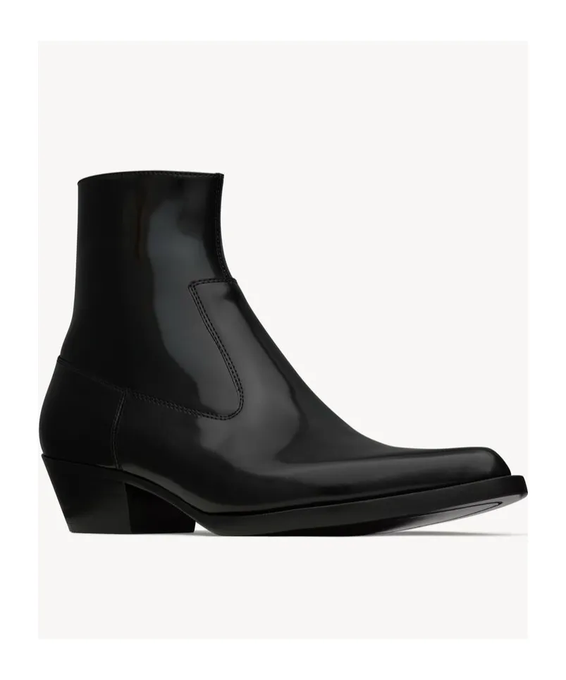 Beat Booties In Glazed Leather