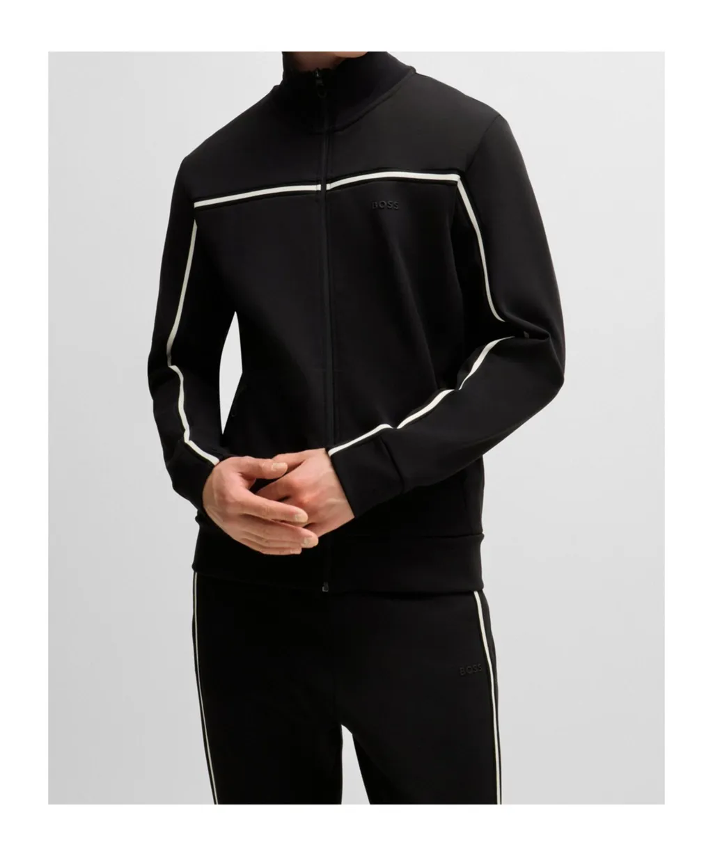 Boss Hugo Boss Logo Detailed Zip-Up Sweatshirt