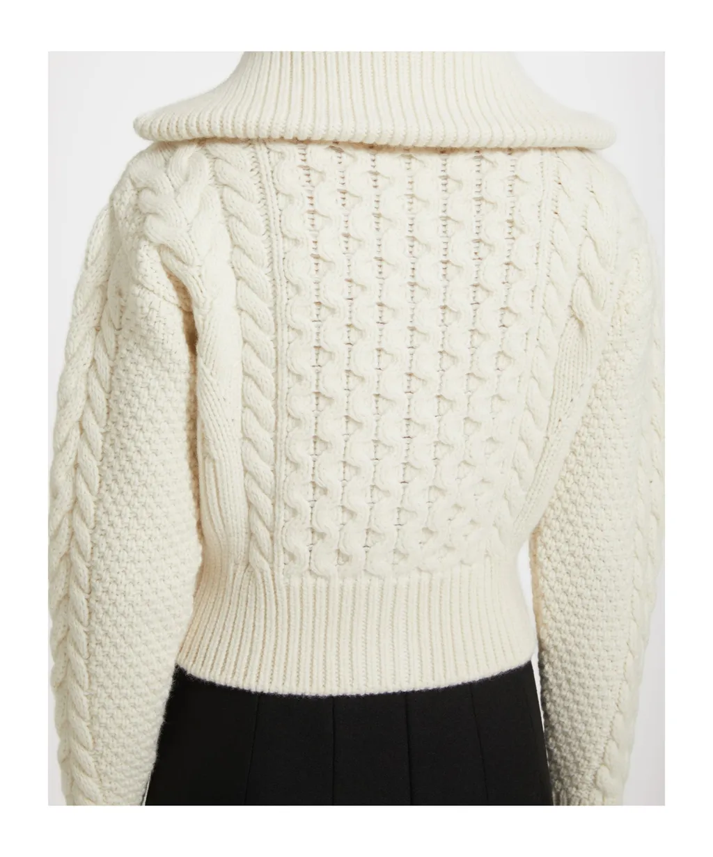Patou Zip-Up Knitted Cardigan