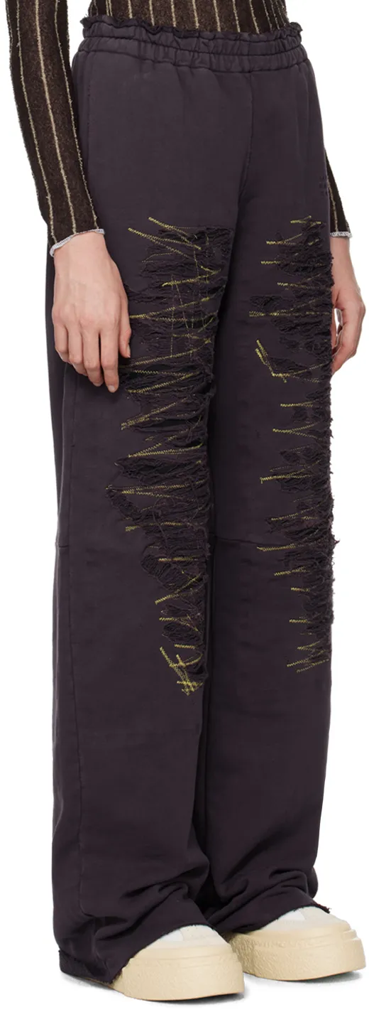 Mm6 Maison Margiela Numbers-Motif Wide-Leg Track Pants