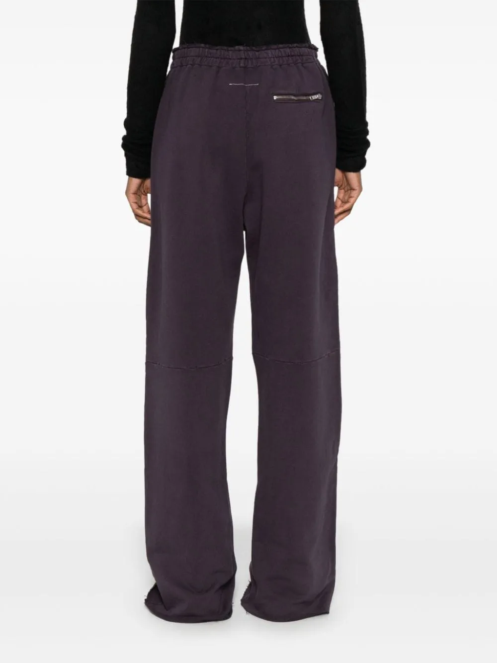 Mm6 Maison Margiela Numbers-Motif Wide-Leg Track Pants