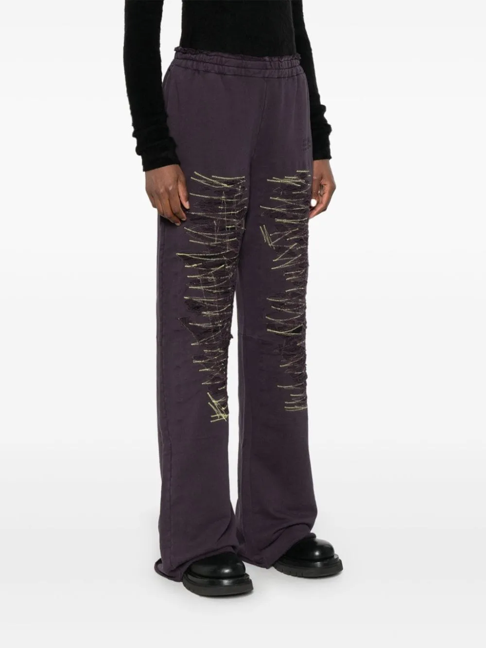 Mm6 Maison Margiela Numbers-Motif Wide-Leg Track Pants