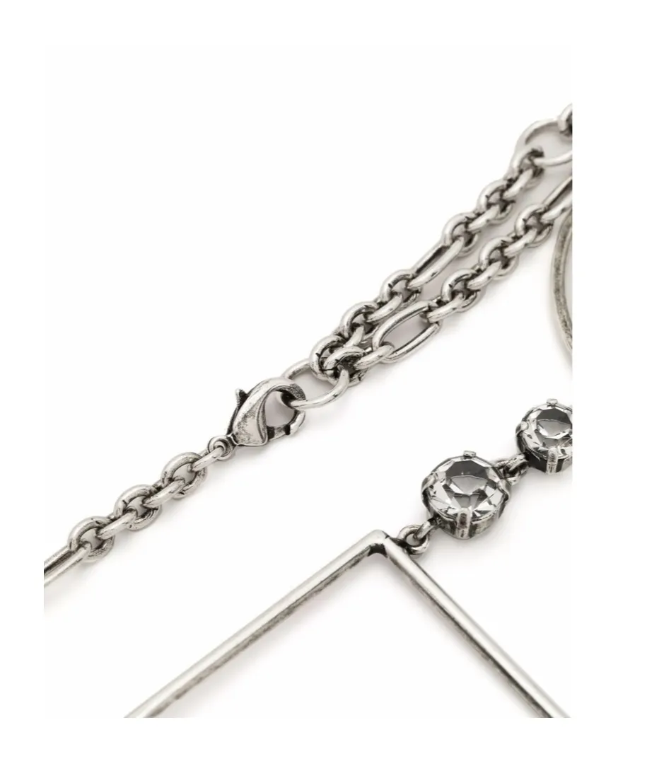 Rhinestone-Embellished Pendant Necklace