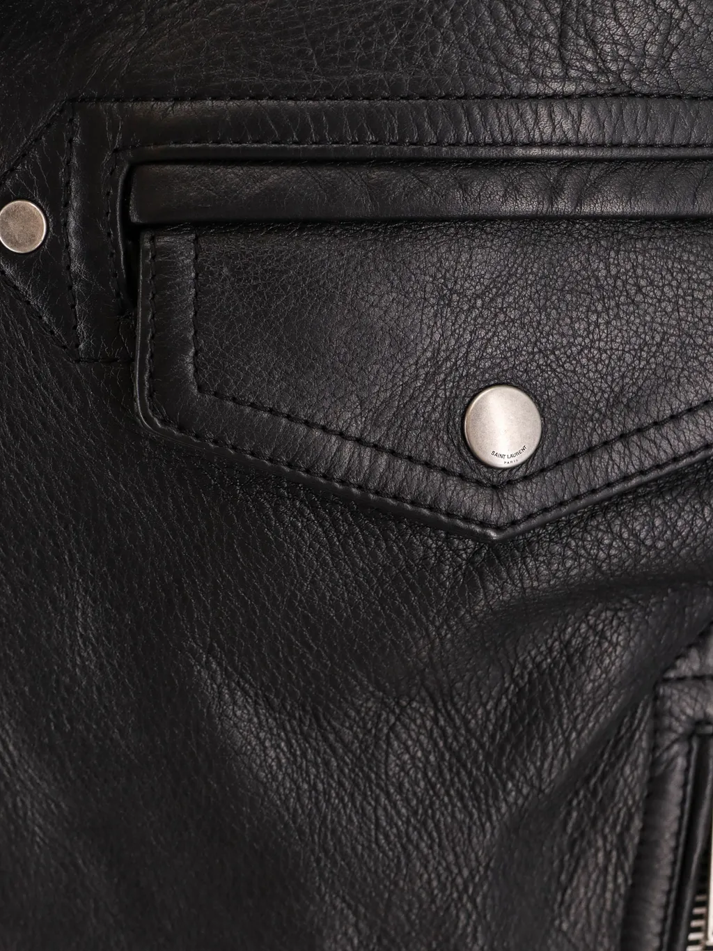 Saint Laurent Zip Detailed Long-Sleeved Jacket