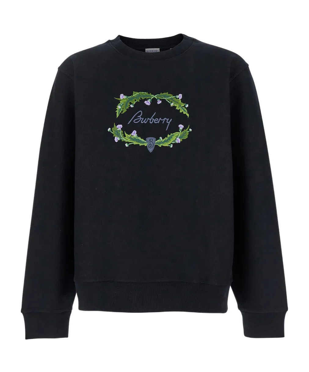Burberry Logo Embroidered Crewneck Sweatshirt