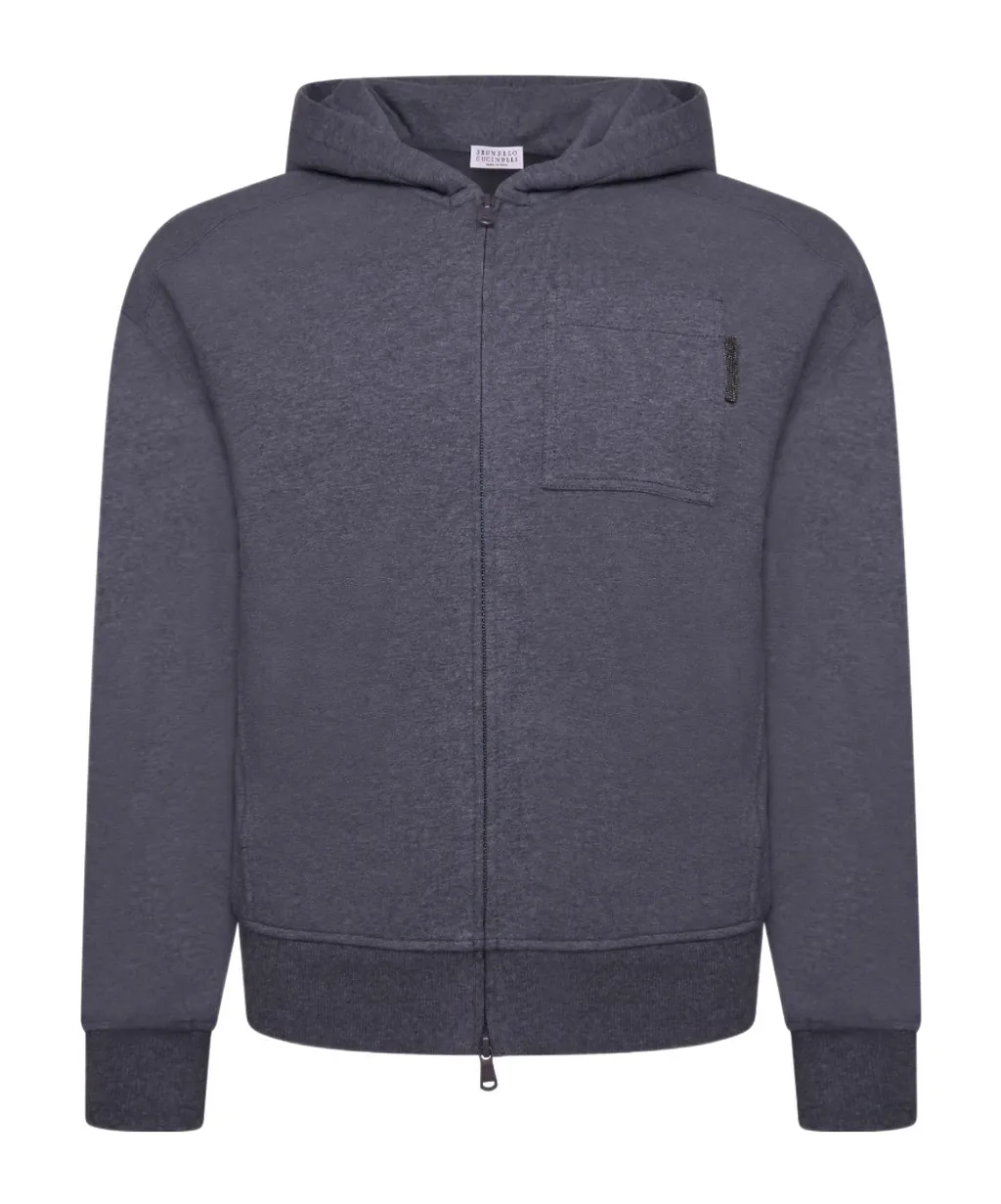 Brunello Cucinelli Zip-Up Hooded Sweatshirt