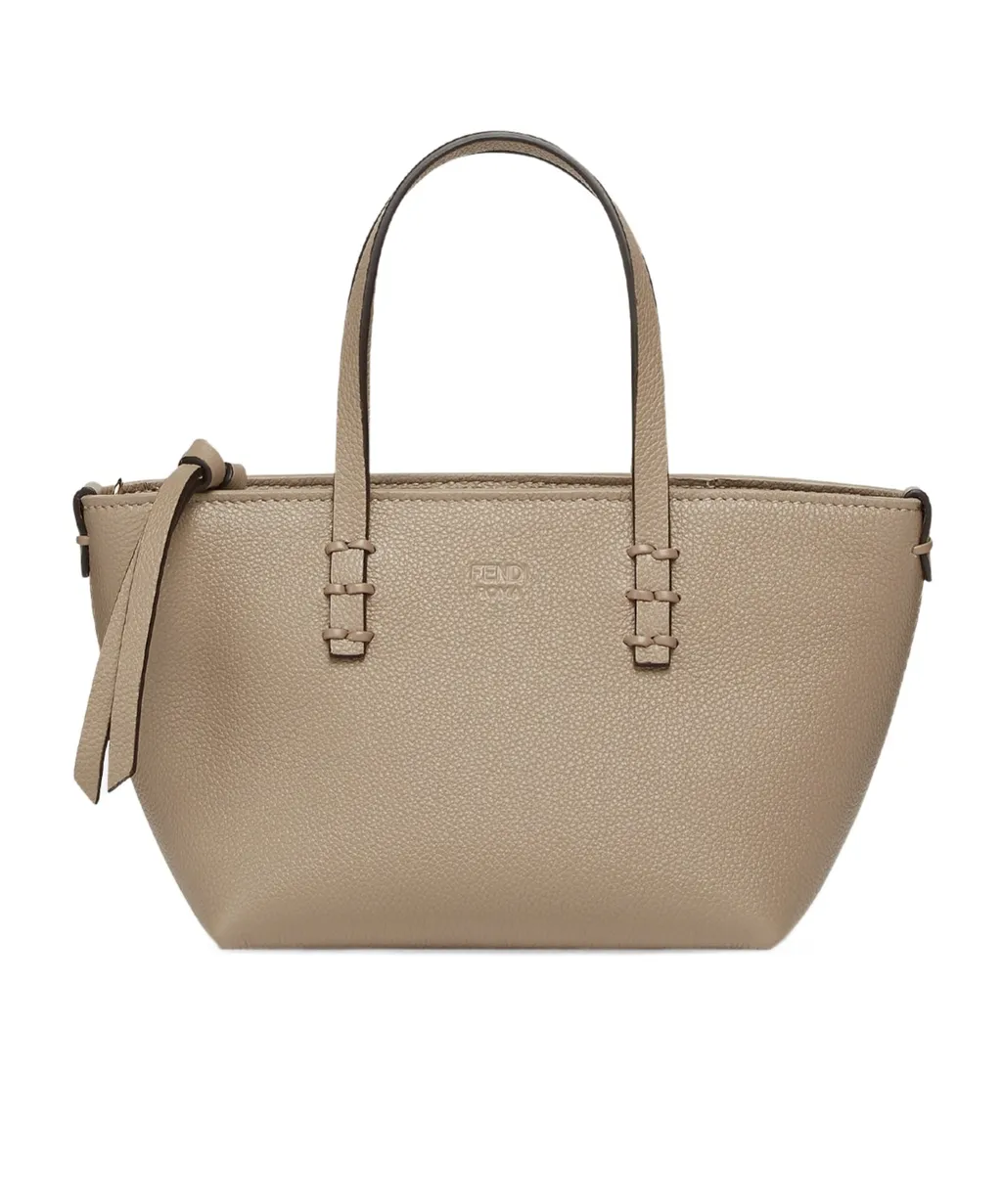 Fendi Mini Roll Logo Debossed Tote Bag