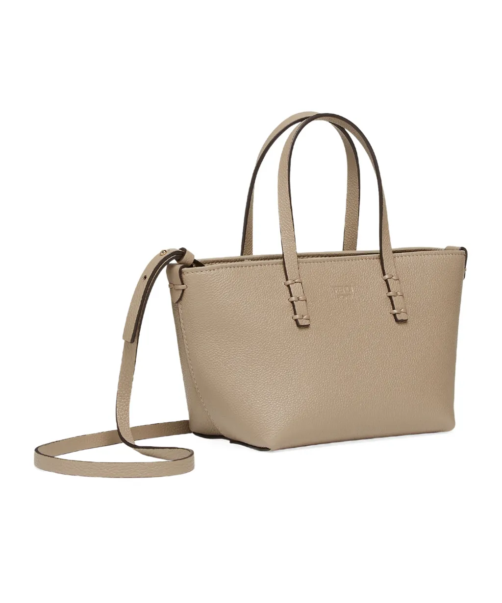 Fendi Mini Roll Logo Debossed Tote Bag