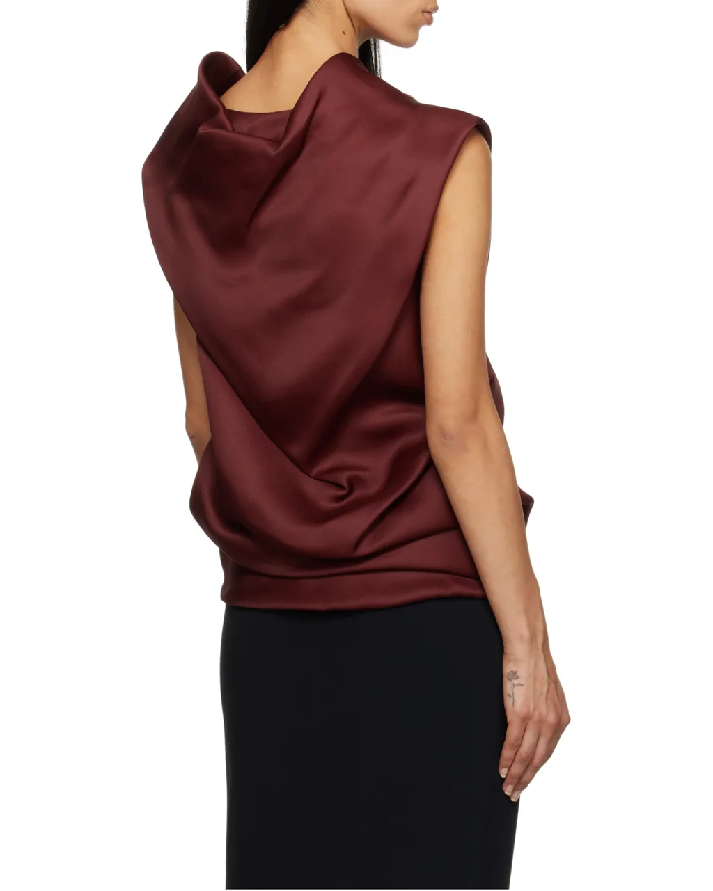 Khaite Luola Draped Satin Top
