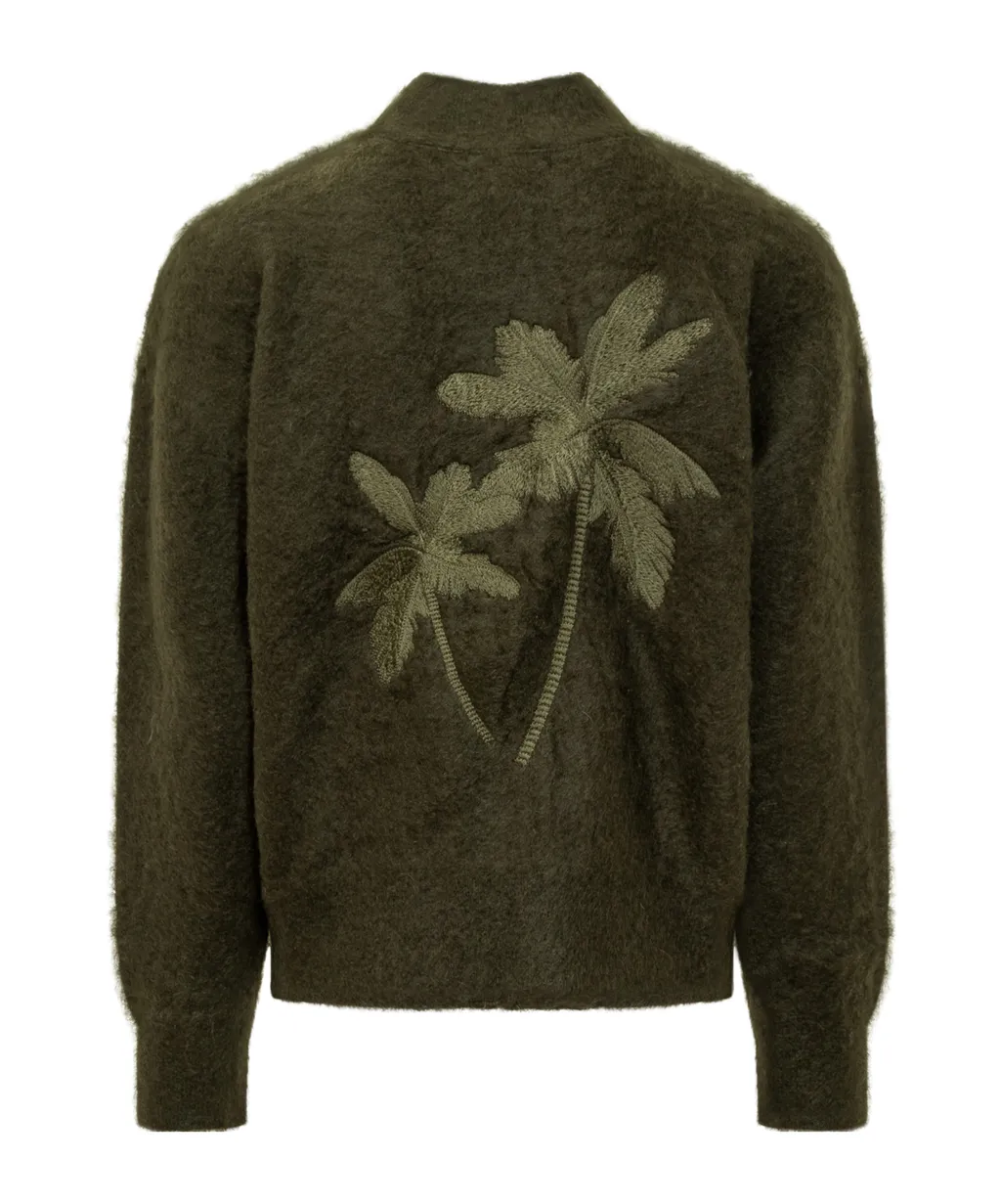 Brushed-Effect Cardigan