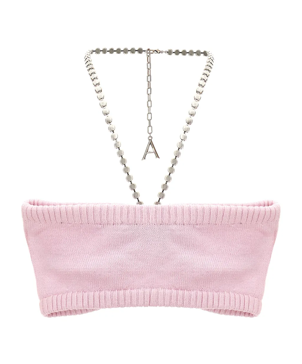 Area Embellished Butterfly Knit Bandeau