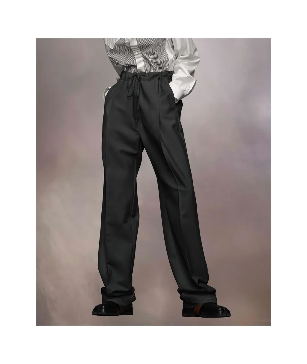 Maison Margiela Drawstring Straight-Leg Trousers