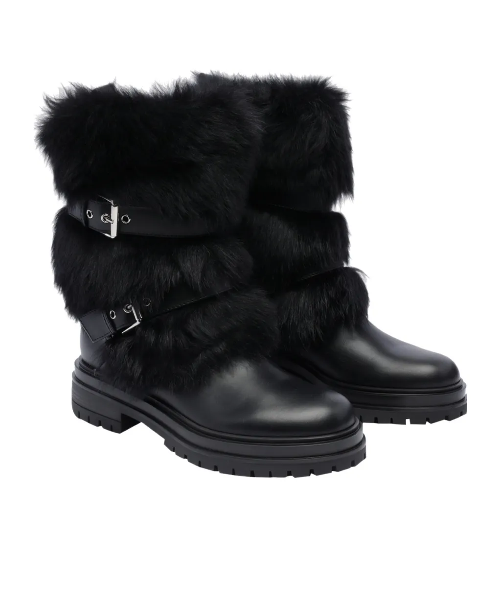 Gianvito Rossi Maverick Buckle Detailed Biker Boots