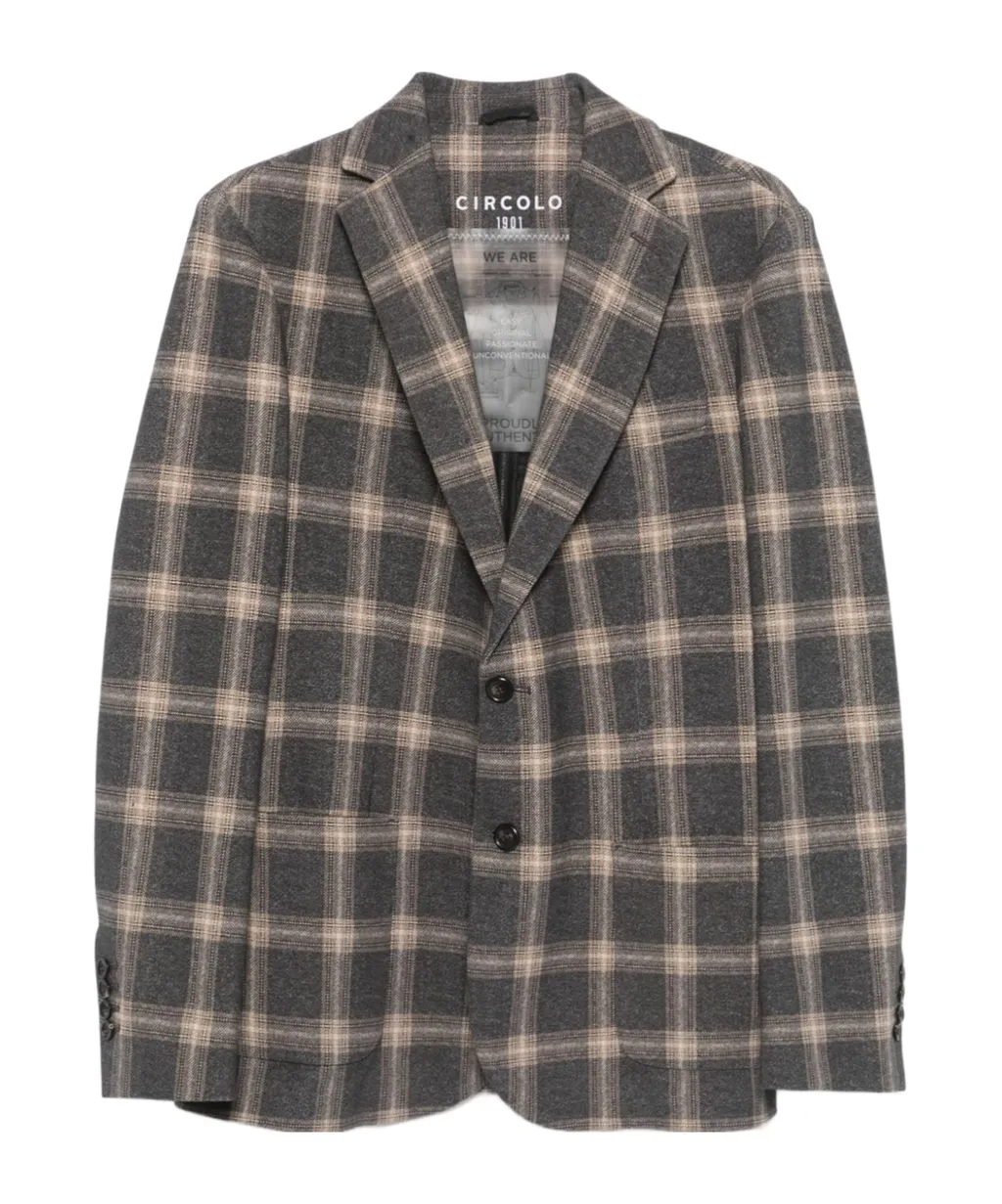 Plaid-Check Blazer