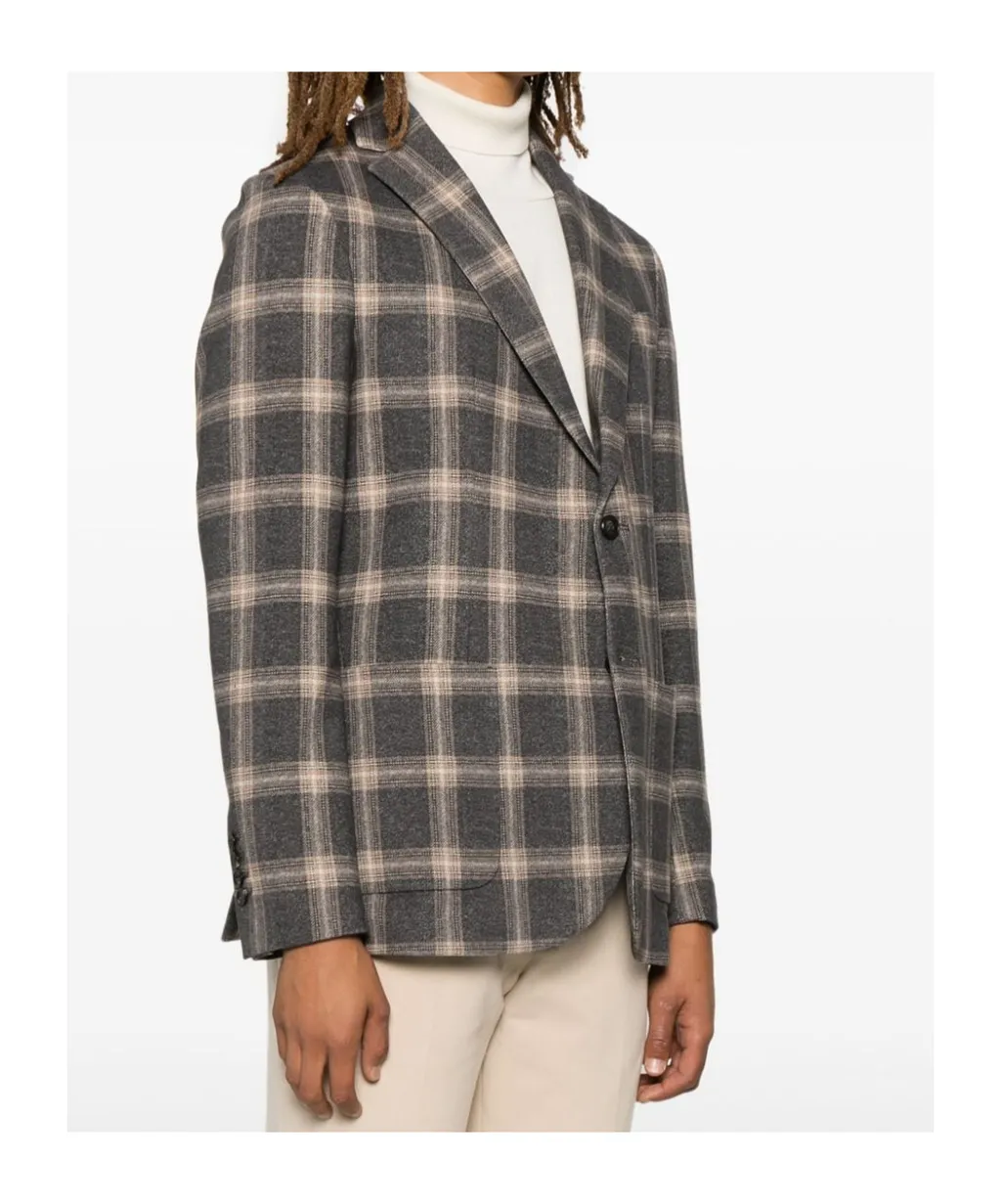Plaid-Check Blazer