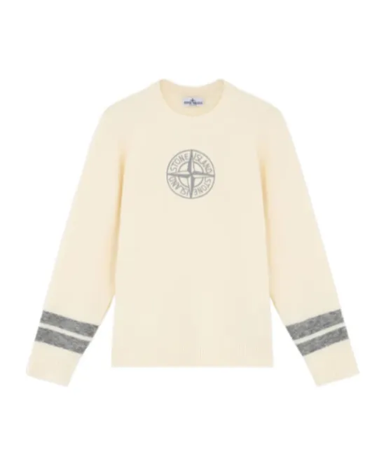 Stone Island Junior Compass Embroidered Crewneck Jumper
