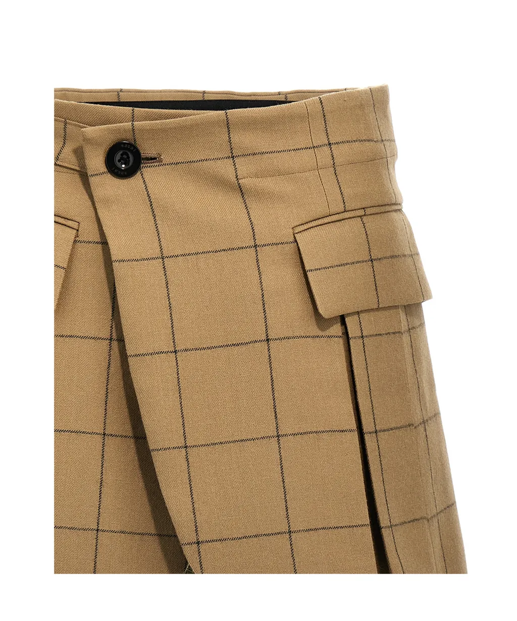 Sacai Windowpane Checked Bermuda