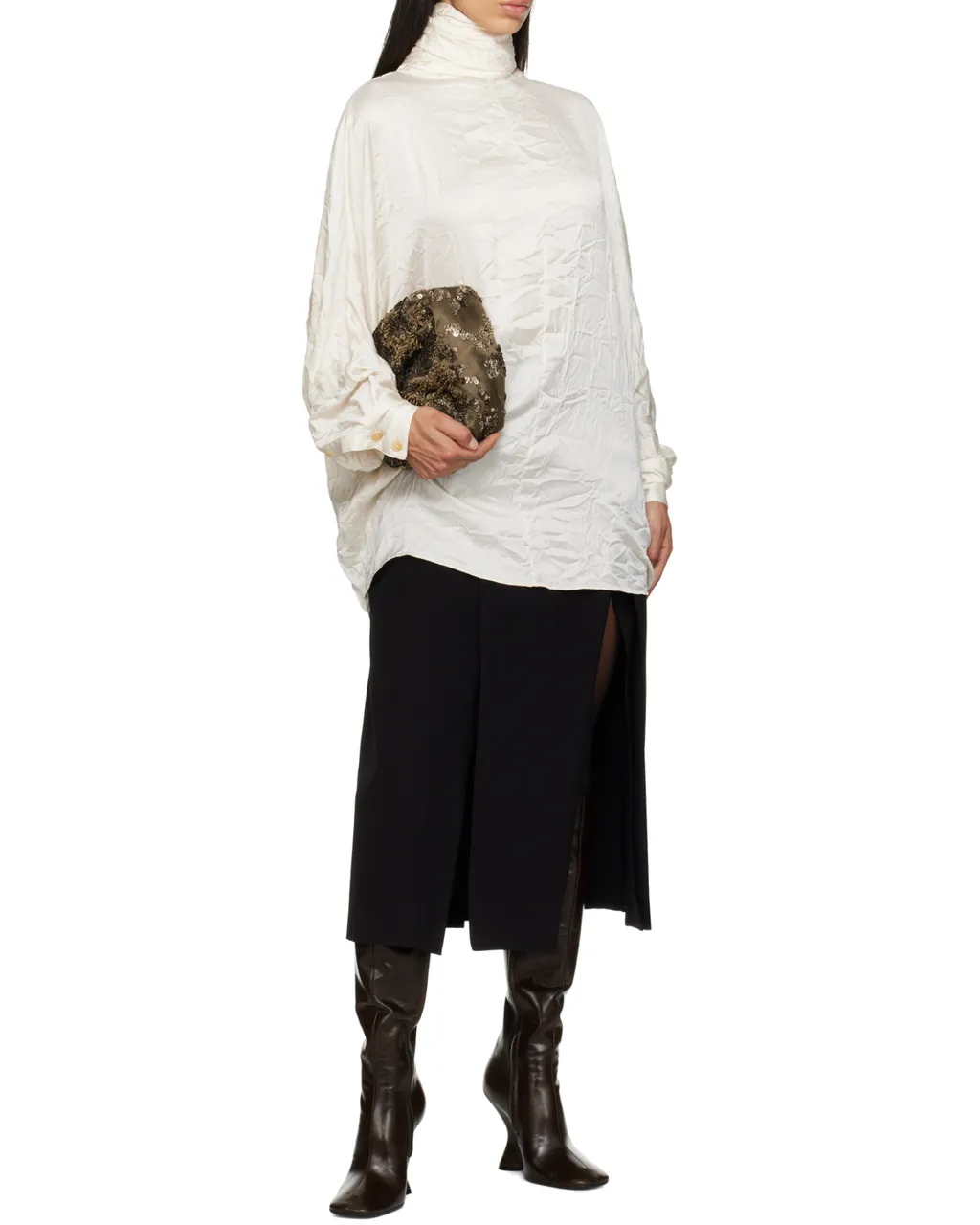 Khaite Bex V-Neck Straight Hem Blouse