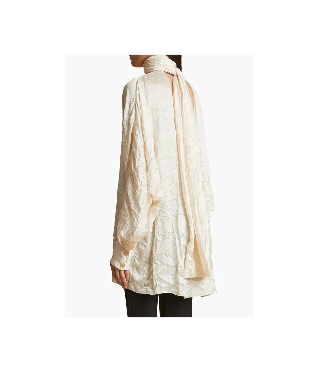 Khaite Bex V-Neck Straight Hem Blouse