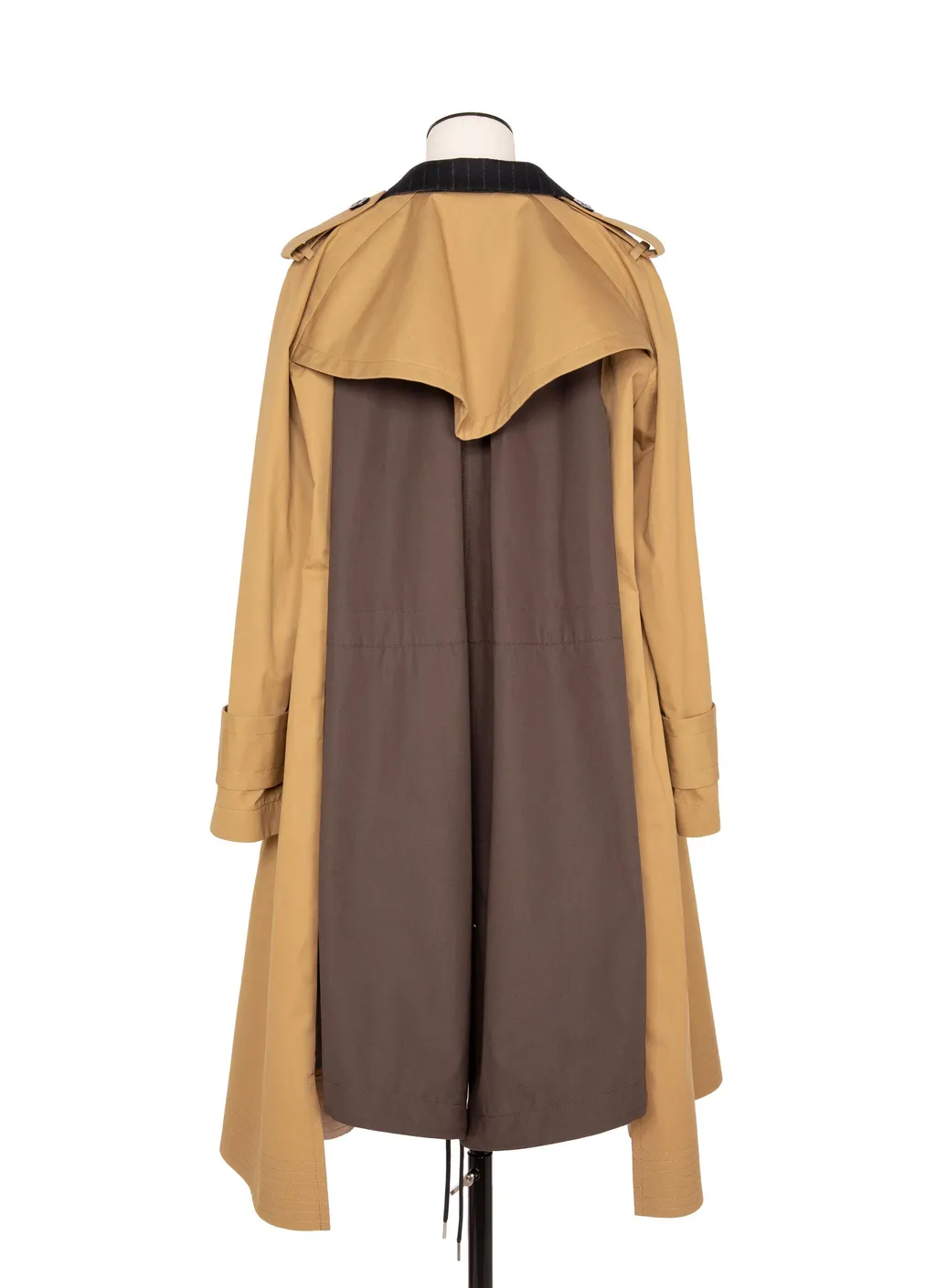 Sacai Pinstripe Detailed Panelled Trench Coat
