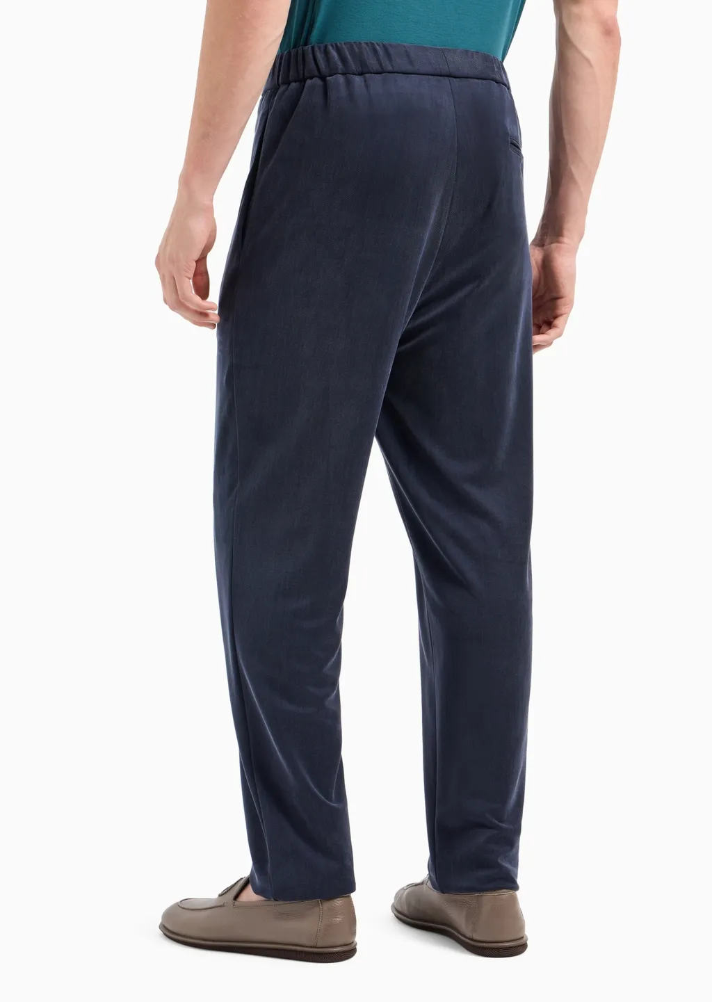 Giorgio Armani Technical Waffle Flat-Front Trousers