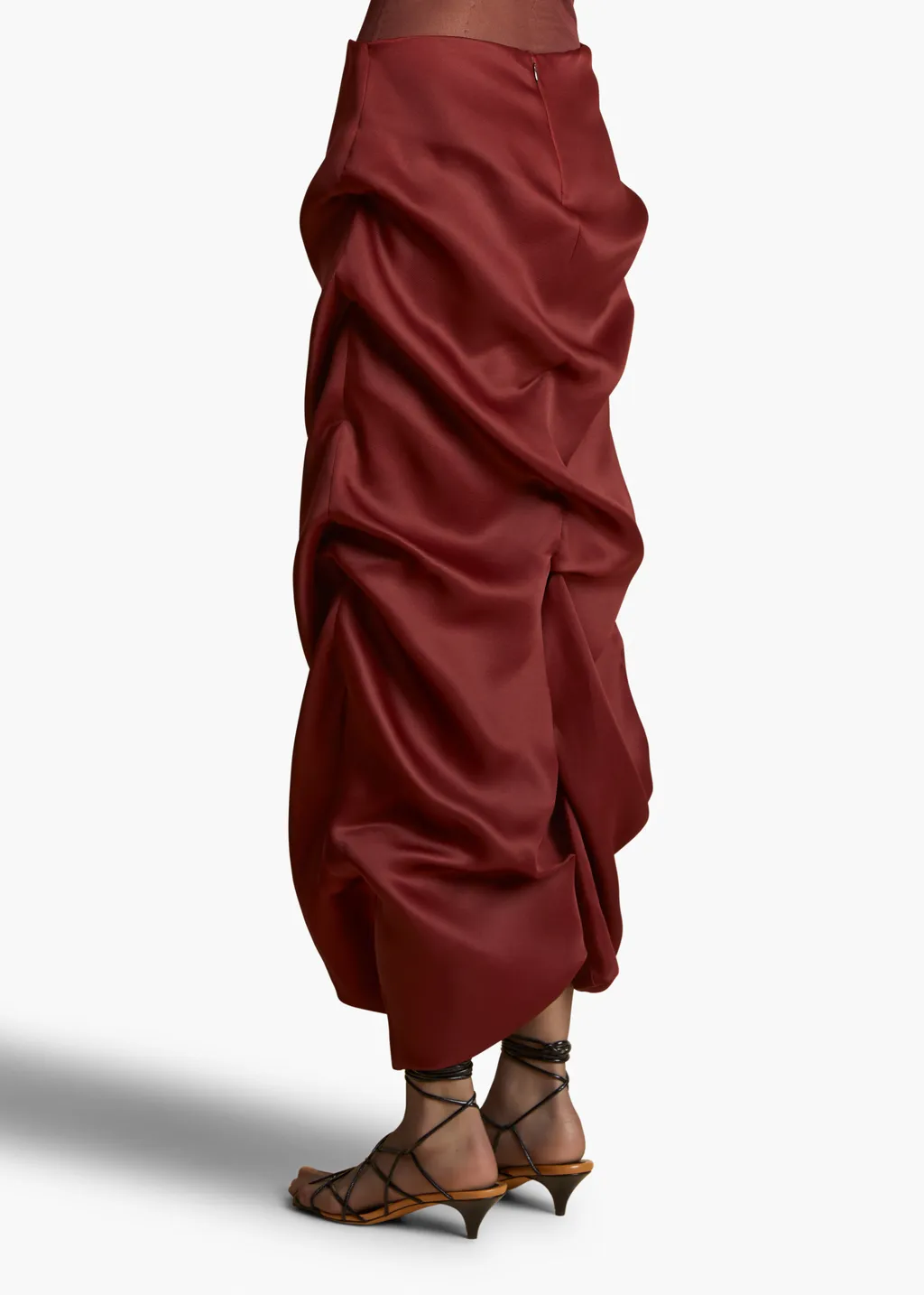 Khaite Olula Satin Skirt