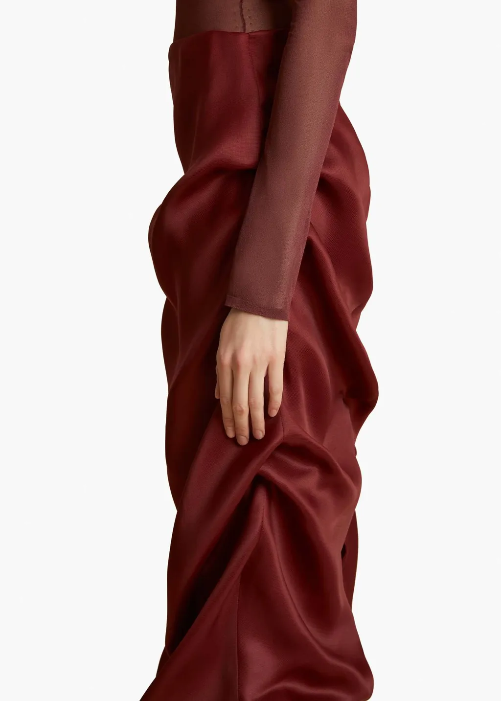 Khaite Olula Satin Skirt