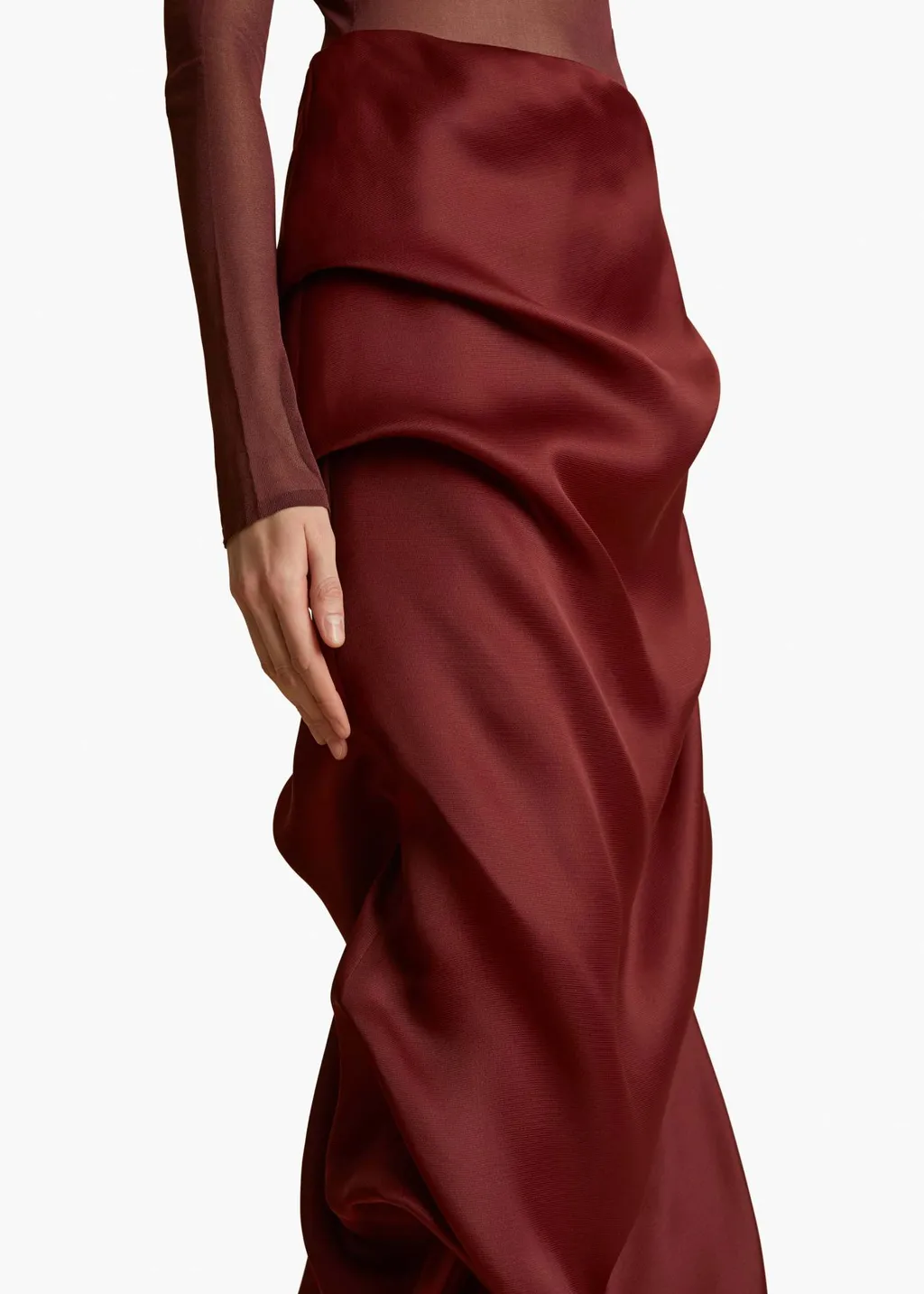 Khaite Olula Satin Skirt