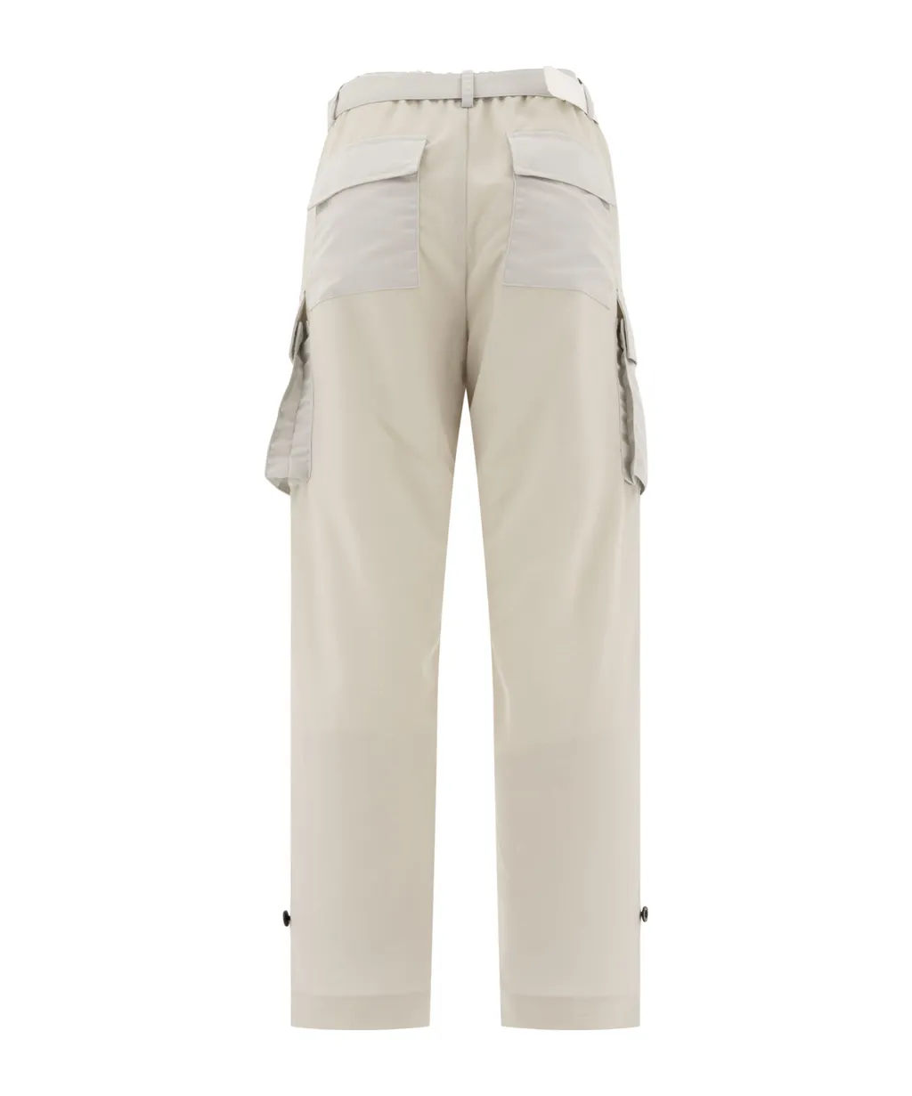 Sacai High-Rise Straight-Leg Trousers