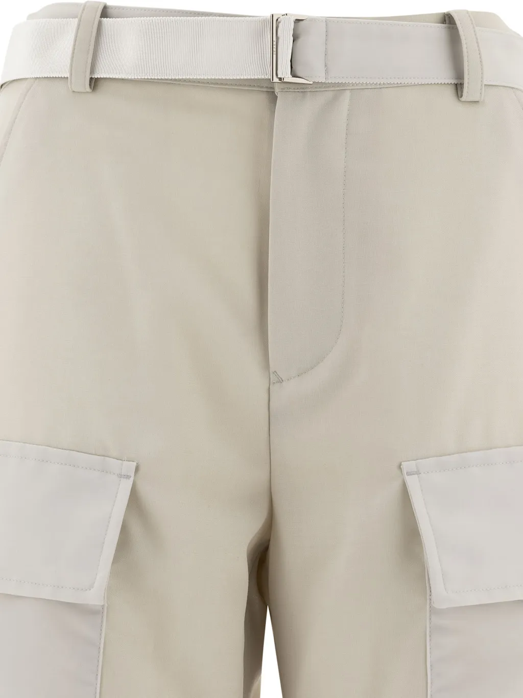 Sacai High-Rise Straight-Leg Trousers