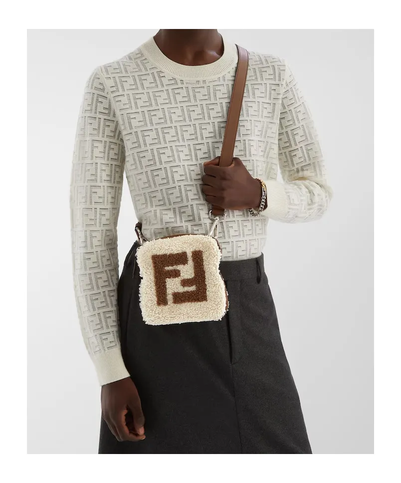 Fendi Ff Open-Knit Crewneck Jumper