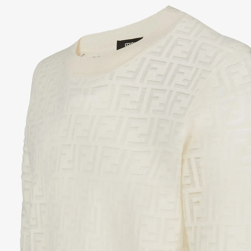 Fendi Ff Open-Knit Crewneck Jumper