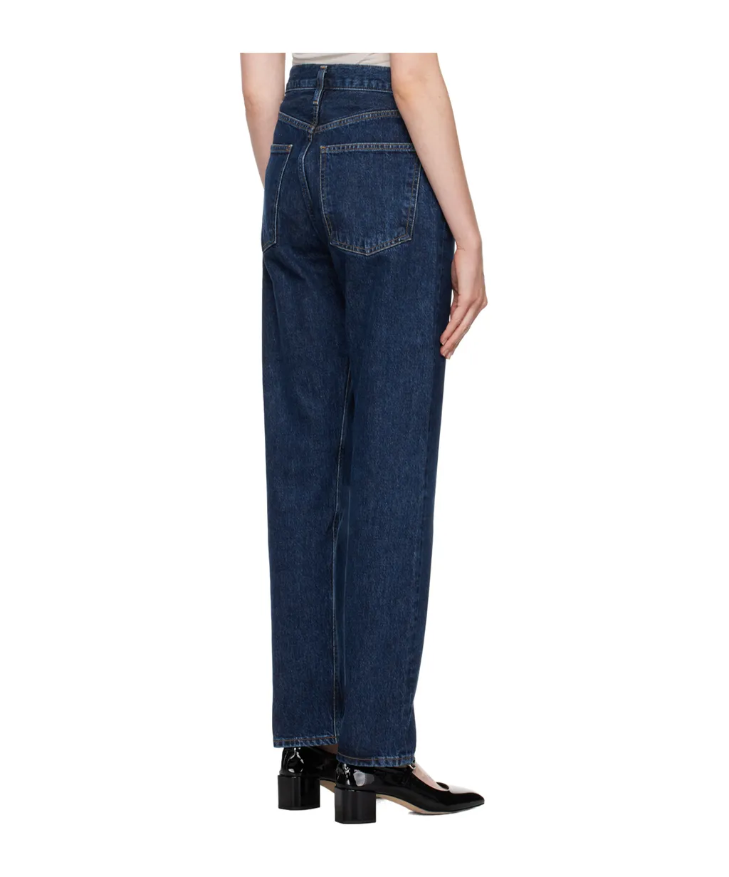 Pinch Waist High-Rise Straight Jeans