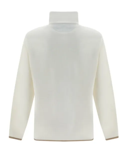 Brunello Cucinelli Logo Embroidered Turtleneck Sweatshirt