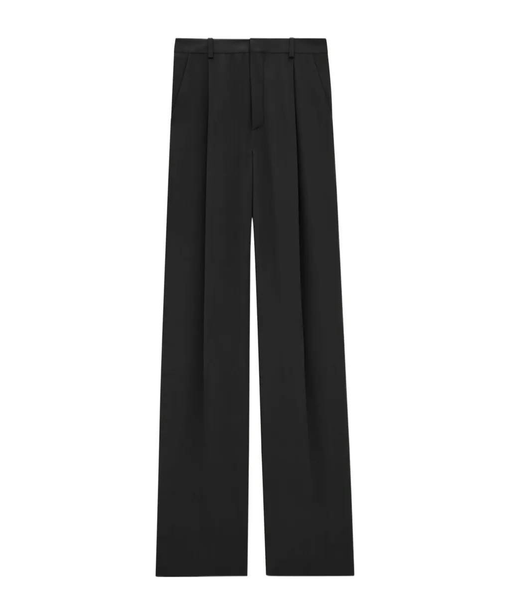 Saint Laurent High Waist Straight Leg Trousers